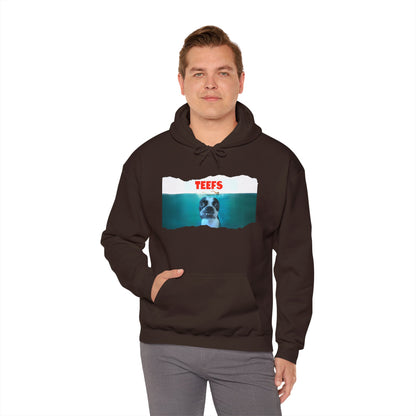 Teefs Unisex Pullover Hoodie: Sharky Style Splash