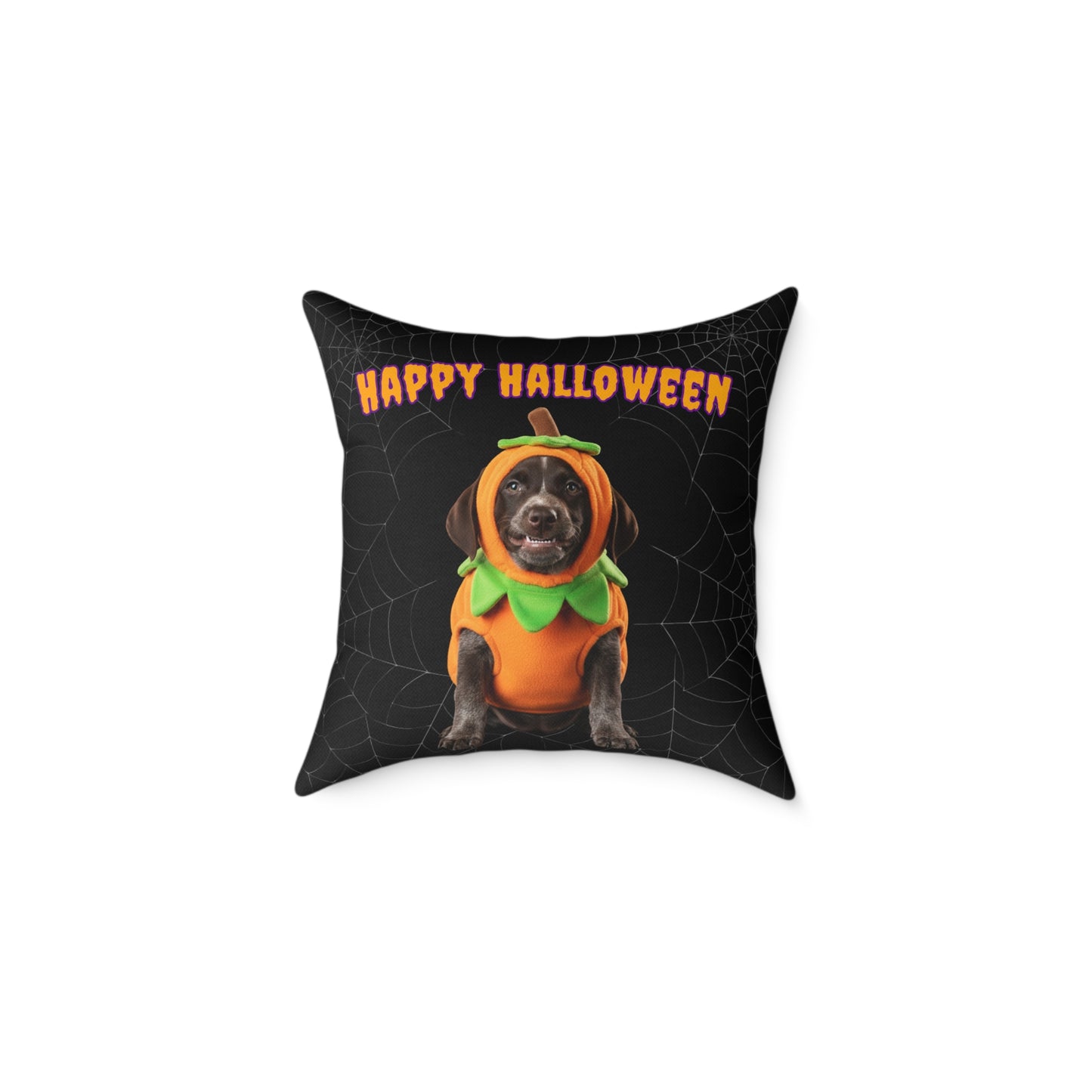 German Shorthaired Pointer Happy Halloween Pillow