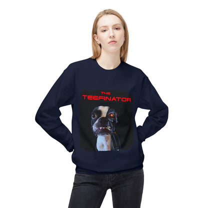 The Teefinator Crewneck Sweatshirt: Cybernetic Comfort