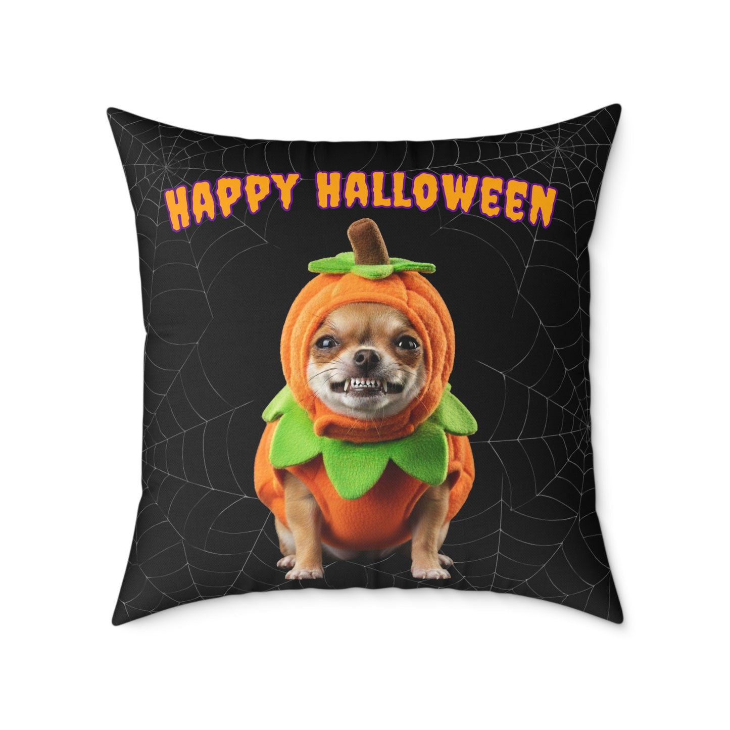Chihuahua Happy Halloween Pillow