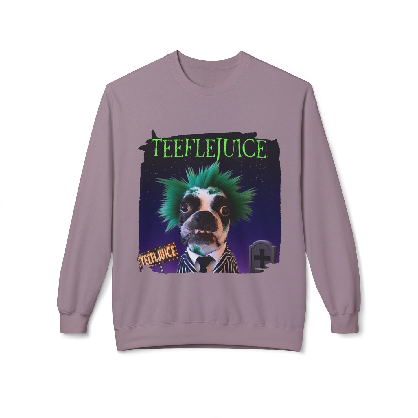 Teeflejuice Crewneck Sweatshirt: Spooky Spectacle Comfort