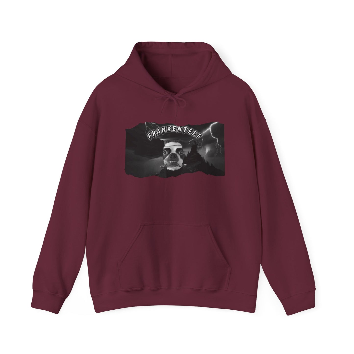 Frankenteef Unisex Pullover Hoodie: Stitched-Up Style