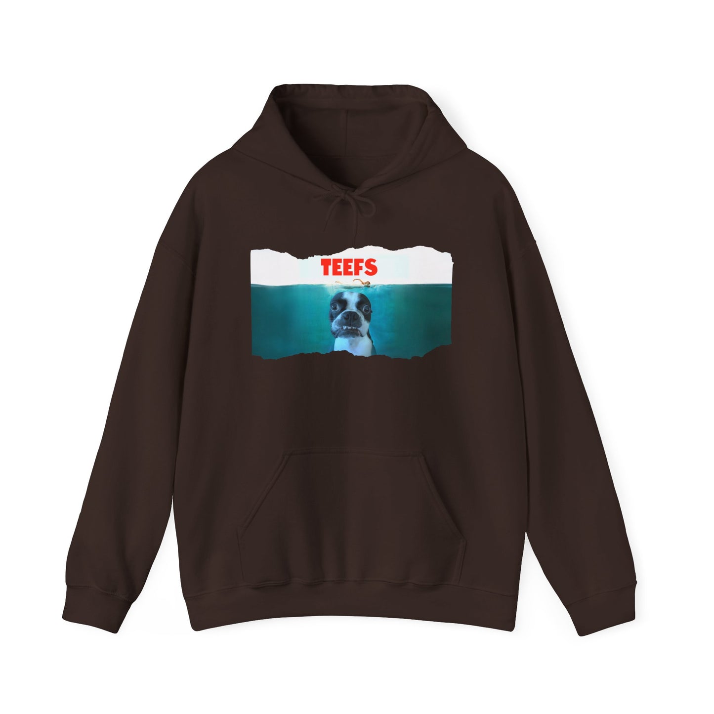Teefs Unisex Pullover Hoodie: Sharky Style Splash