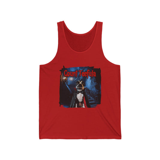 Count Teefula Unisex Tank Top: Gothic Elegance