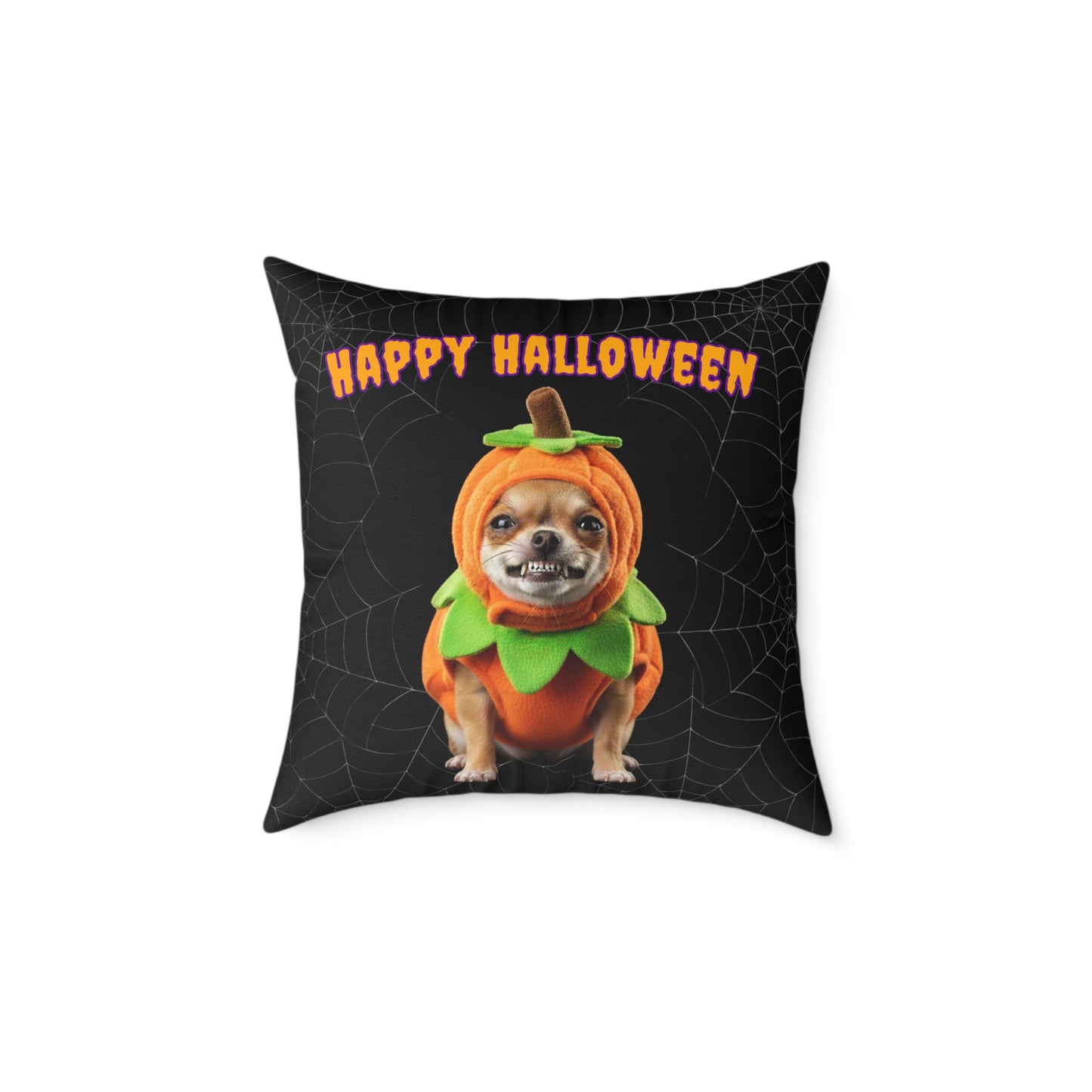 Chihuahua Happy Halloween Pillow