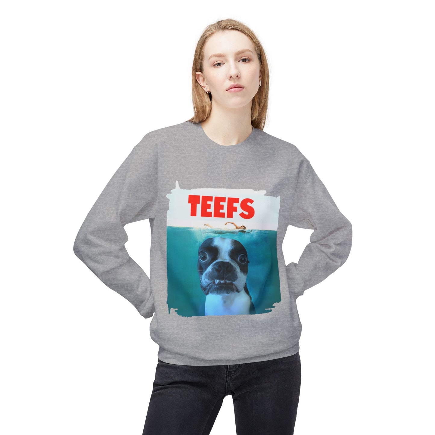Teefs Crewneck Sweatshirt: Ocean Predator Comfort
