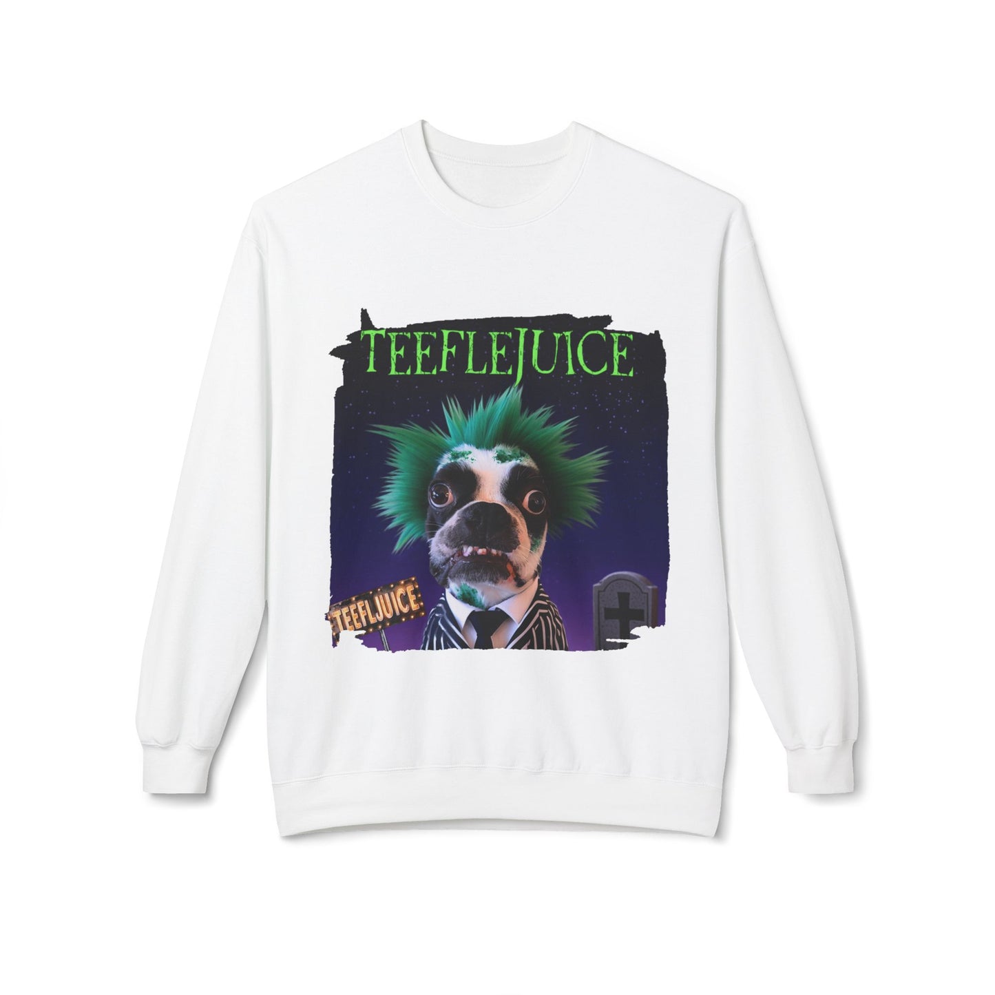 Teeflejuice Crewneck Sweatshirt: Spooky Spectacle Comfort