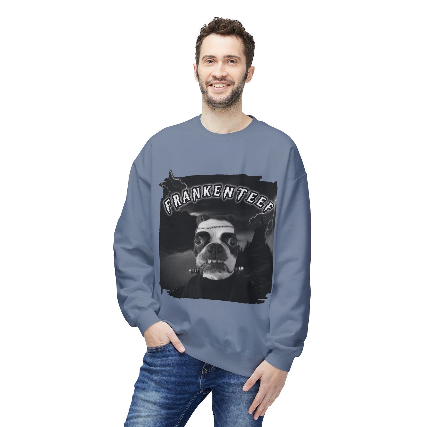 Frankenteef Crewneck Sweatshirt: Monster's Embrace