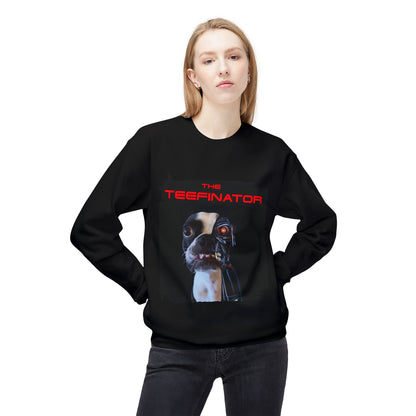 The Teefinator Crewneck Sweatshirt: Cybernetic Comfort