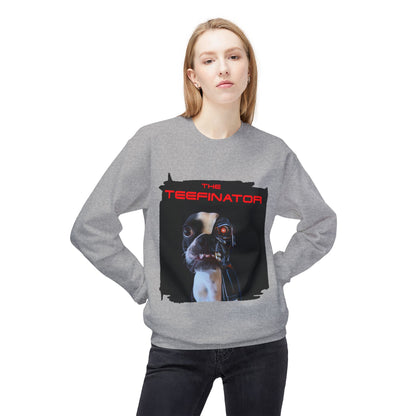 The Teefinator Crewneck Sweatshirt: Cybernetic Comfort