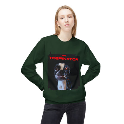 The Teefinator Crewneck Sweatshirt: Cybernetic Comfort