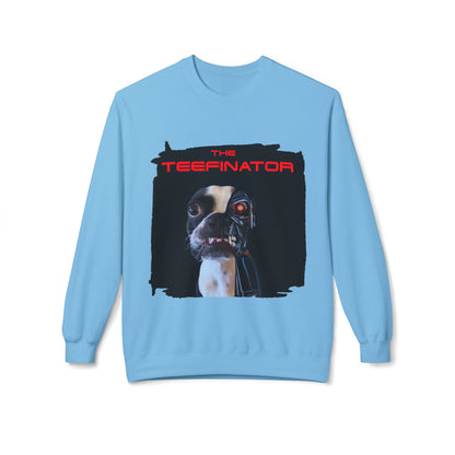 The Teefinator Crewneck Sweatshirt: Cybernetic Comfort