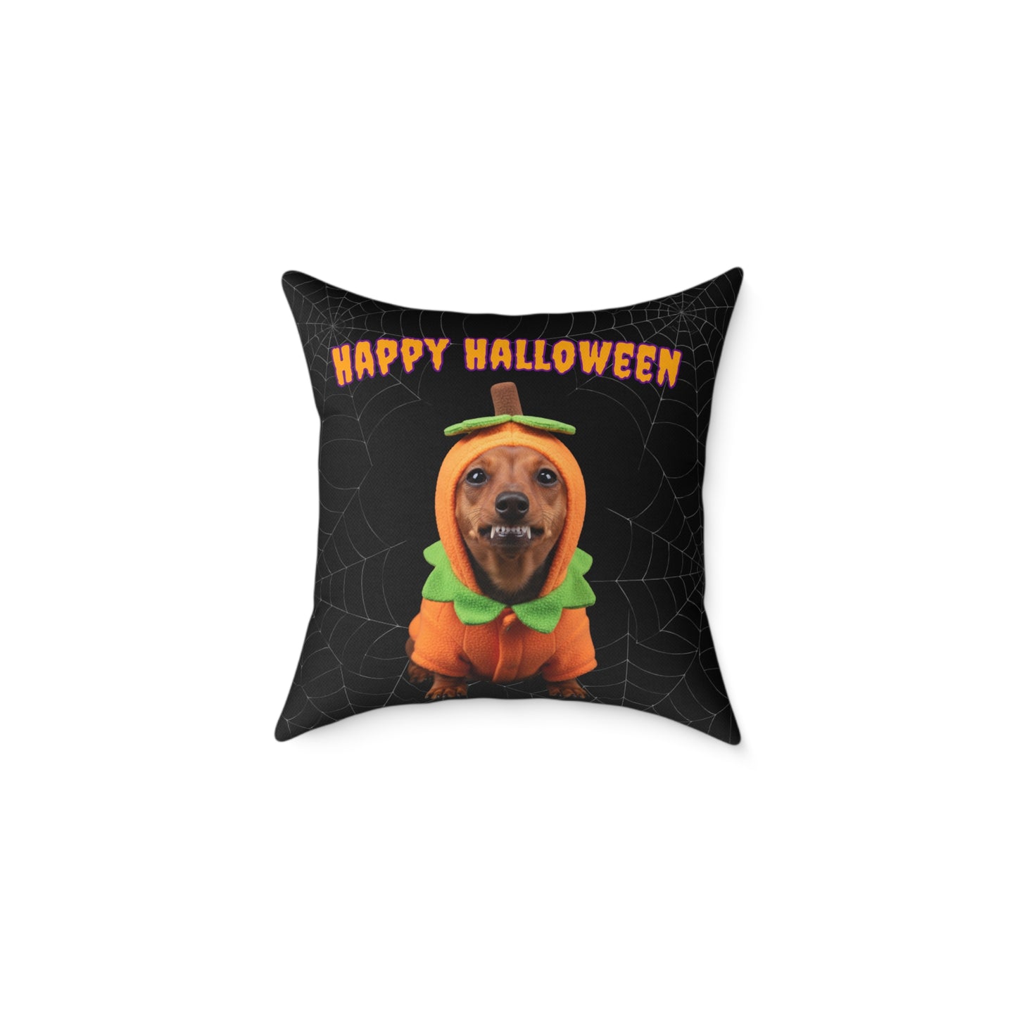 Dachshund Happy Halloween Pillow