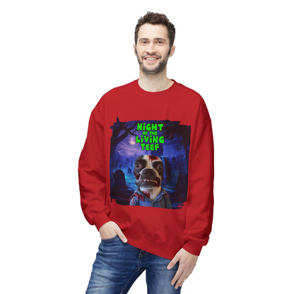 Night of the Living Teef Crewneck Sweatshirt: Zombie Comfort