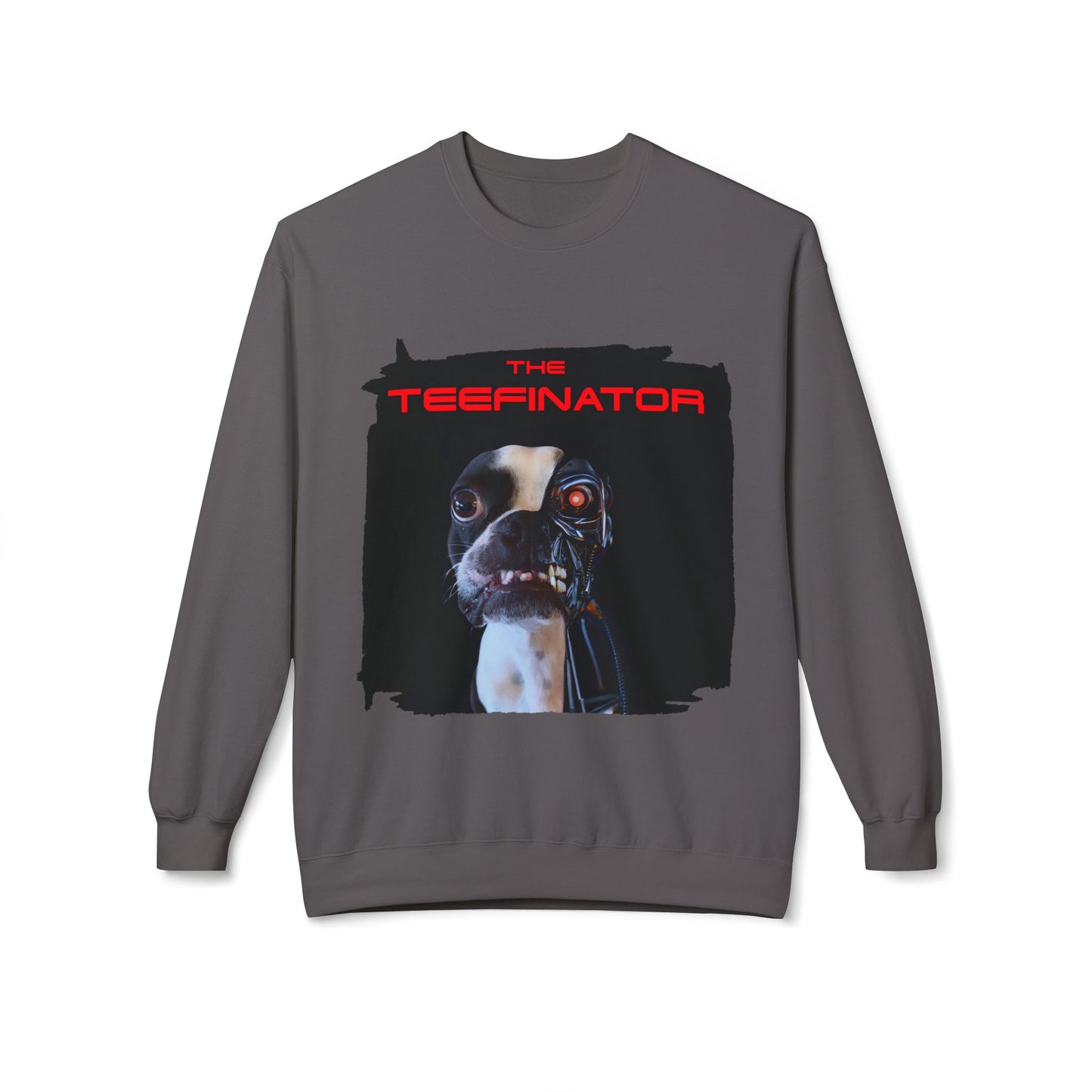 The Teefinator Crewneck Sweatshirt: Cybernetic Comfort