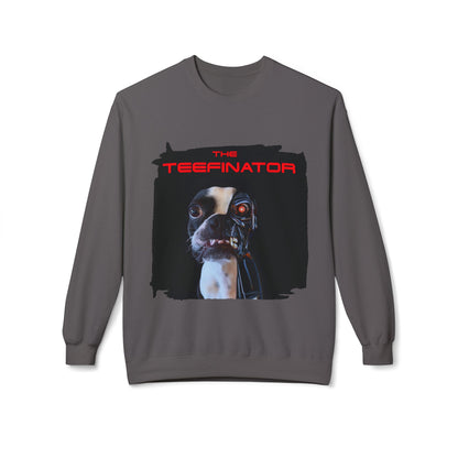 The Teefinator Crewneck Sweatshirt: Cybernetic Comfort