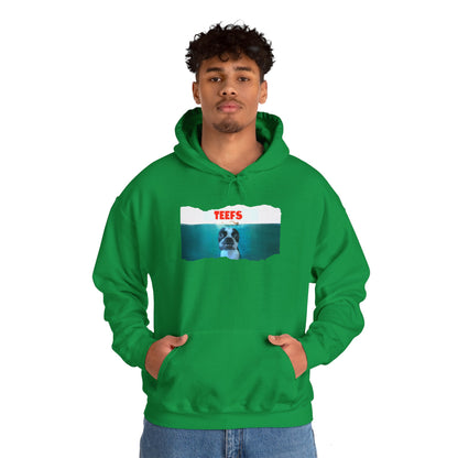 Teefs Unisex Pullover Hoodie: Sharky Style Splash