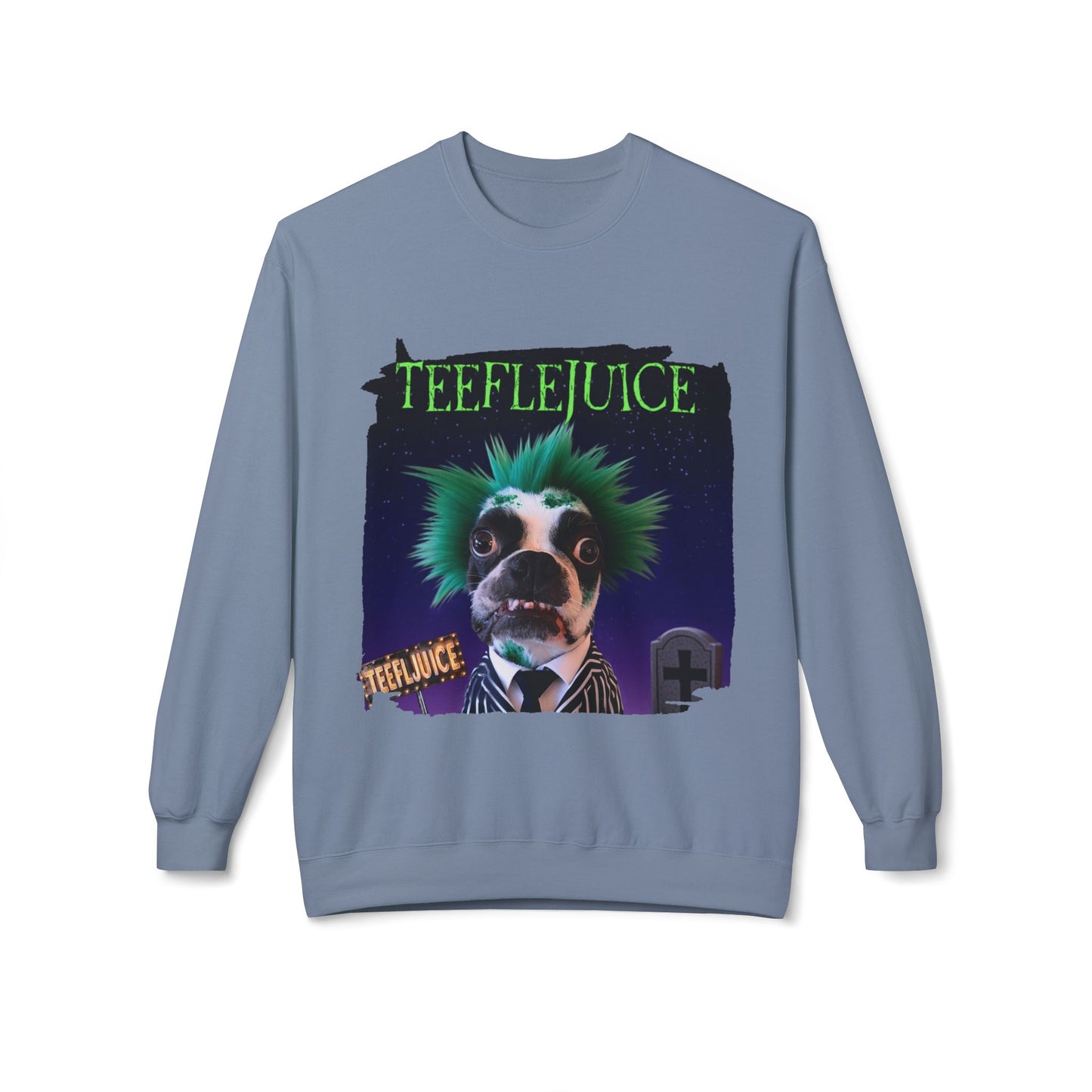 Teeflejuice Crewneck Sweatshirt: Spooky Spectacle Comfort