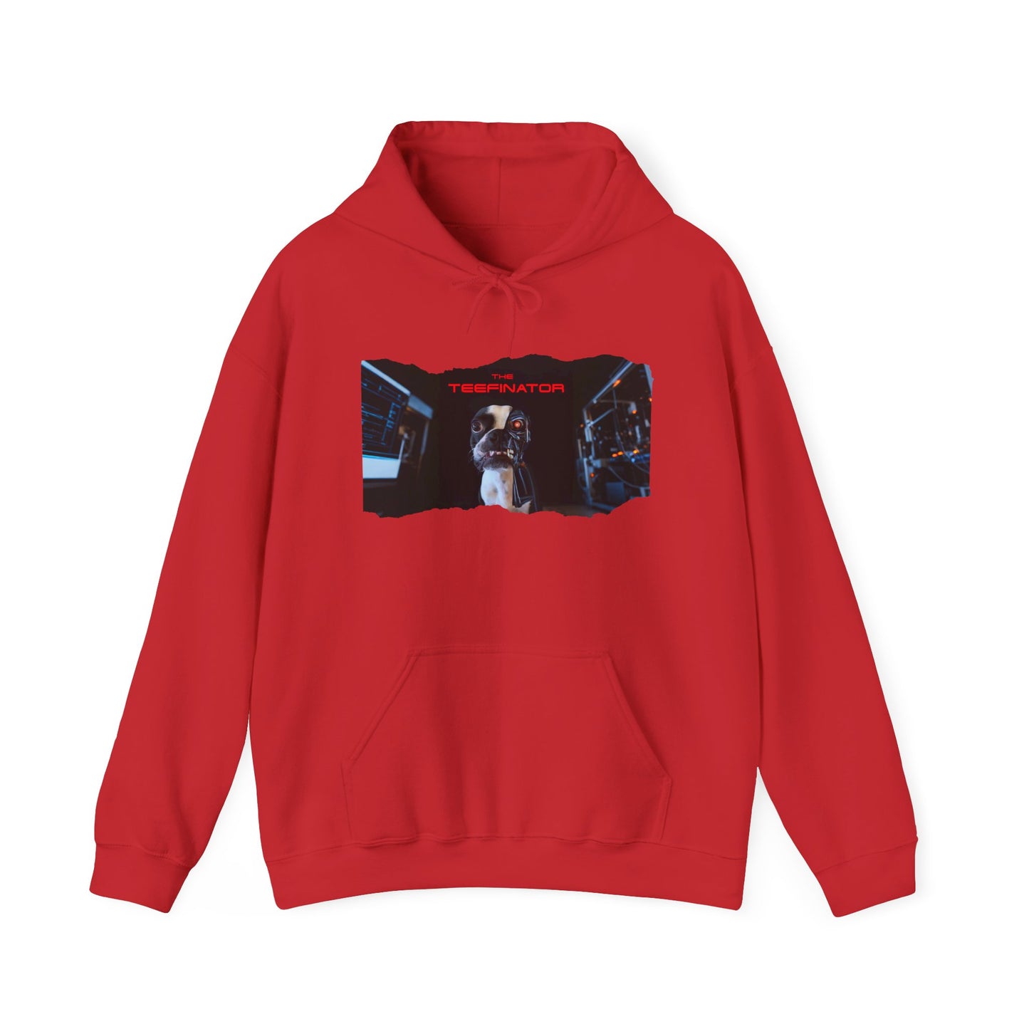 The Teefinator Unisex Pullover Hoodie: Cybernetic Comfort