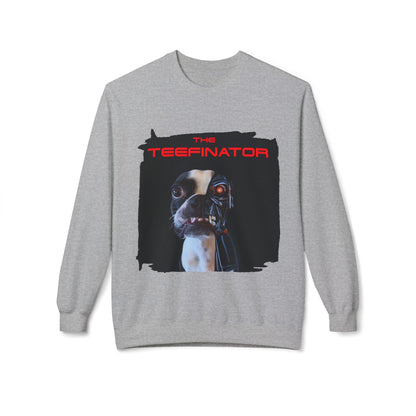 The Teefinator Crewneck Sweatshirt: Cybernetic Comfort