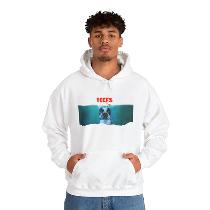 Teefs Unisex Pullover Hoodie: Sharky Style Splash
