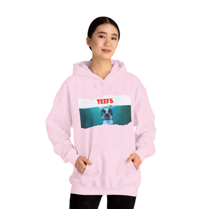 Teefs Unisex Pullover Hoodie: Sharky Style Splash