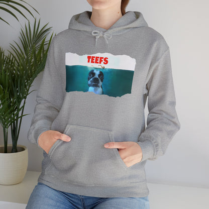 Teefs Unisex Pullover Hoodie: Sharky Style Splash