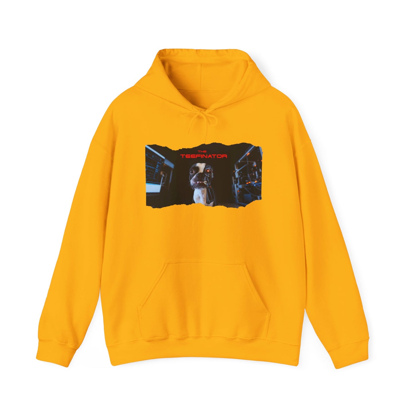 The Teefinator Unisex Pullover Hoodie: Cybernetic Comfort
