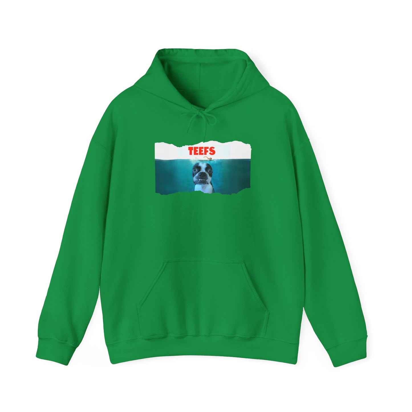 Teefs Unisex Pullover Hoodie: Sharky Style Splash