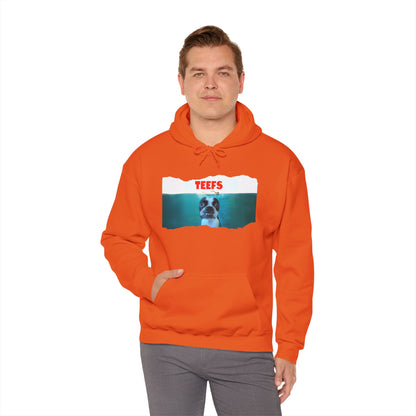 Teefs Unisex Pullover Hoodie: Sharky Style Splash