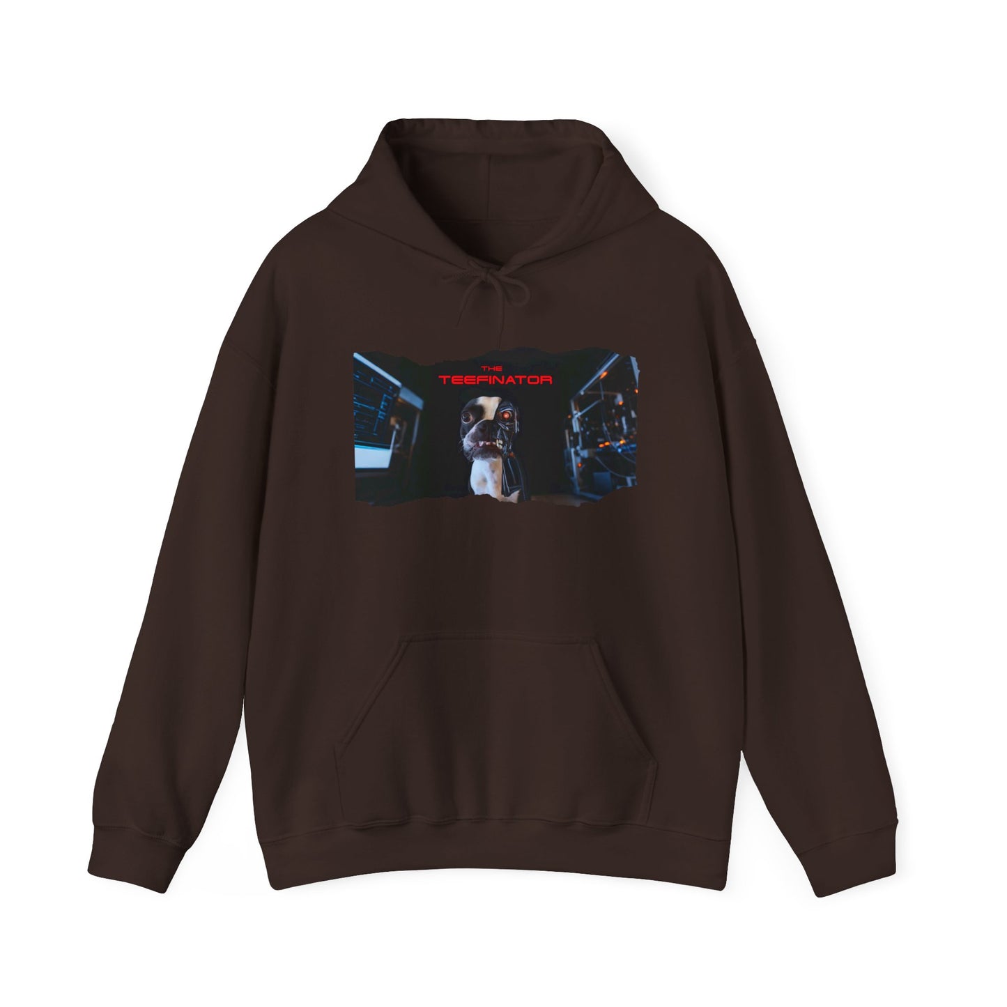 The Teefinator Unisex Pullover Hoodie: Cybernetic Comfort