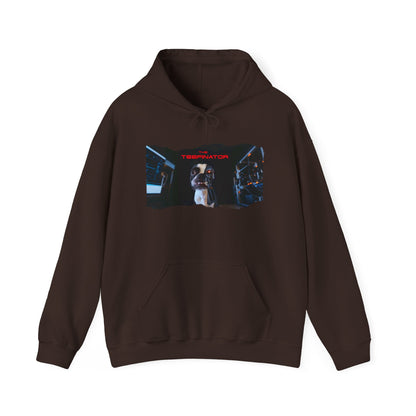 The Teefinator Unisex Pullover Hoodie: Cybernetic Comfort