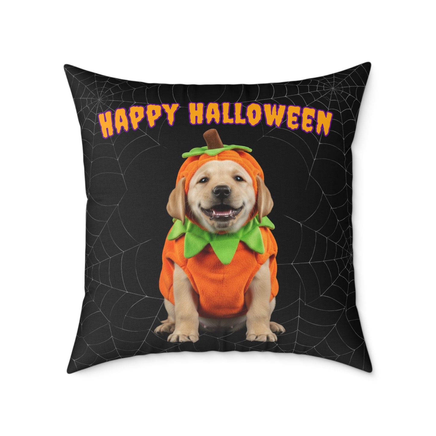 Labrador Retriever Happy Halloween Pillow