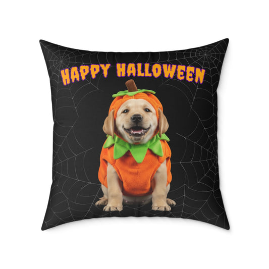 Labrador Retriever Happy Halloween Pillow