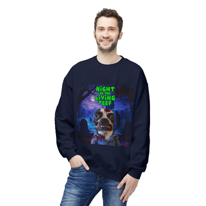Night of the Living Teef Crewneck Sweatshirt: Zombie Comfort