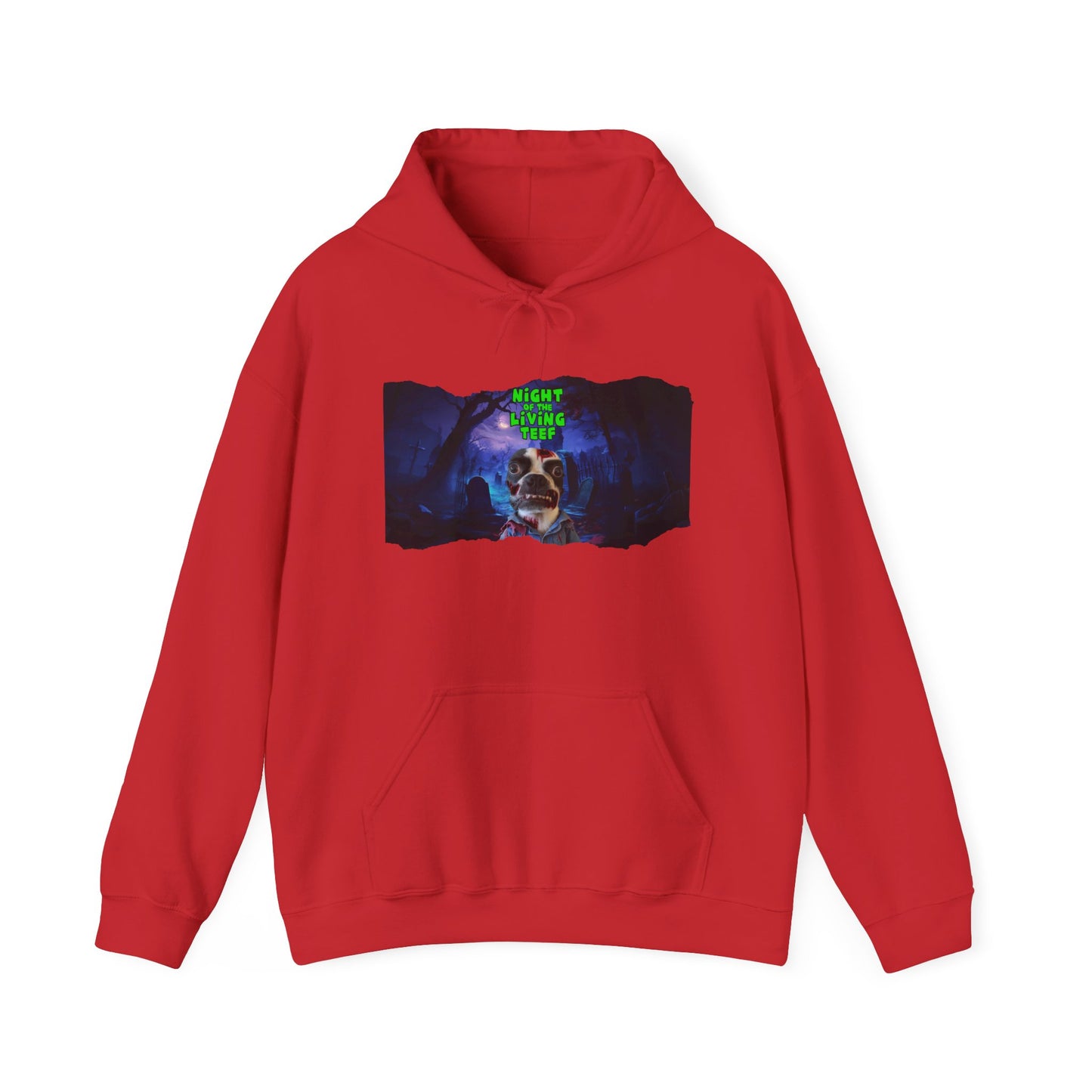 Night of the Living Teef Unisex Pullover Hoodie: Cozy Zombie Comfort