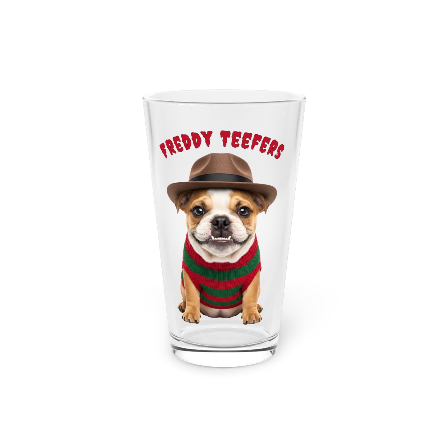 Bulldog Halloween Pint Glass – Freddy Teefers