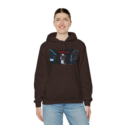 The Teefinator Unisex Pullover Hoodie: Cybernetic Comfort