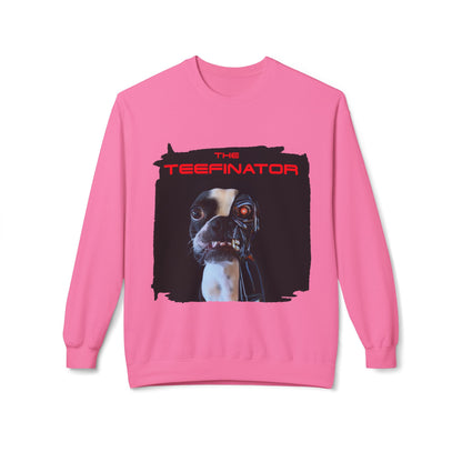 The Teefinator Crewneck Sweatshirt: Cybernetic Comfort