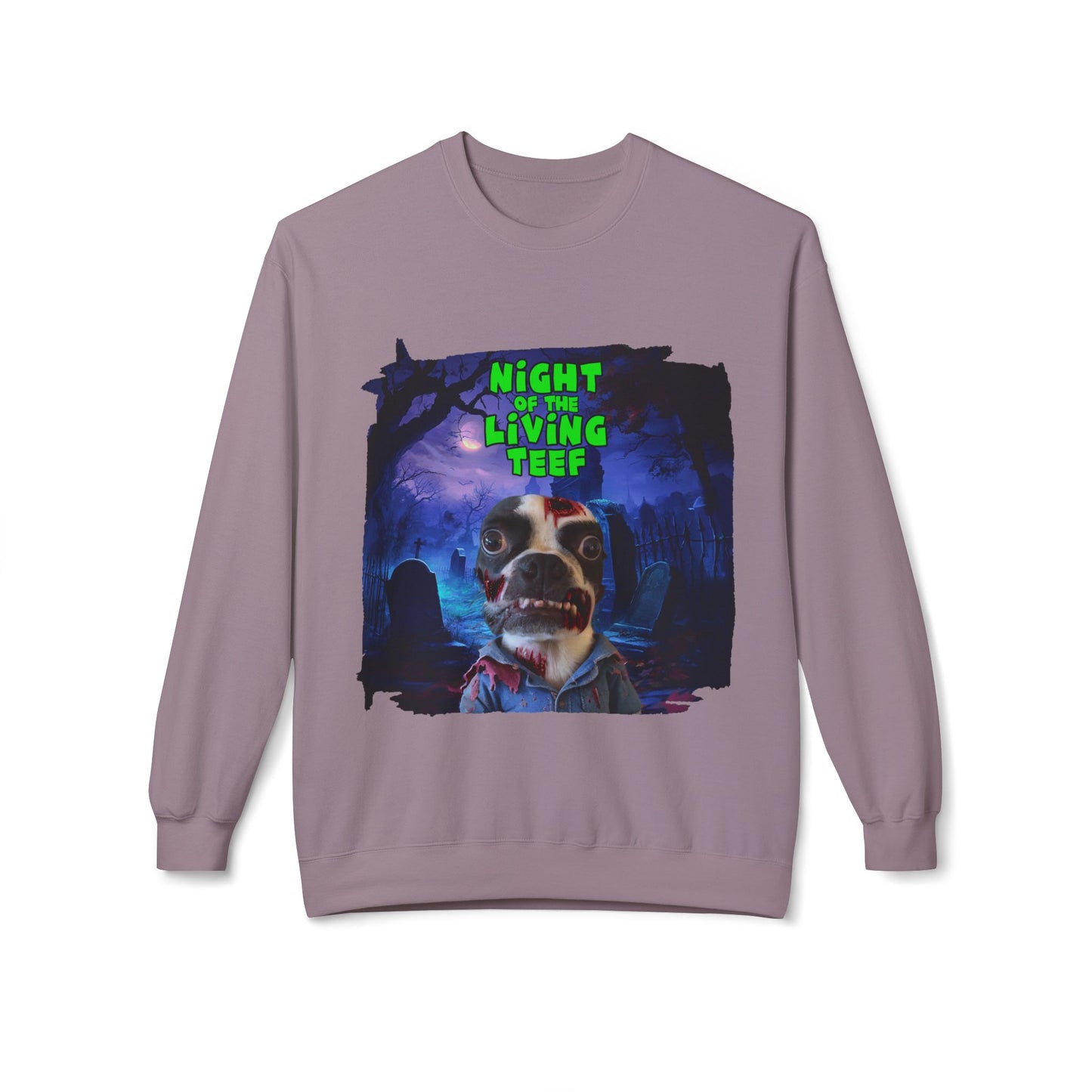 Night of the Living Teef Crewneck Sweatshirt: Zombie Comfort