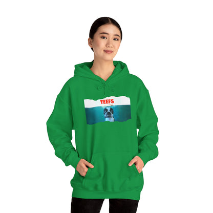 Teefs Unisex Pullover Hoodie: Sharky Style Splash