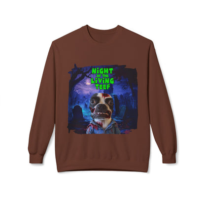 Night of the Living Teef Crewneck Sweatshirt: Zombie Comfort