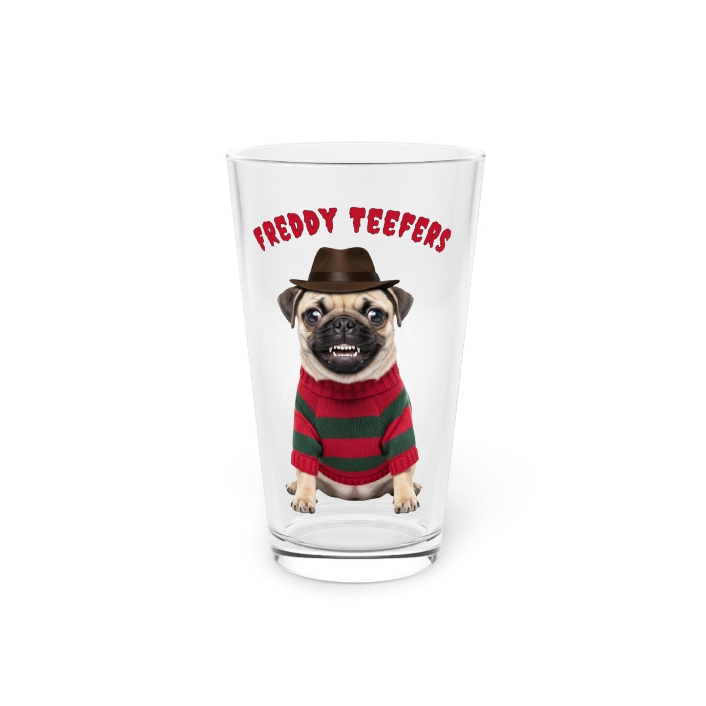 Pug Halloween Pint Glass – Freddy Teefers