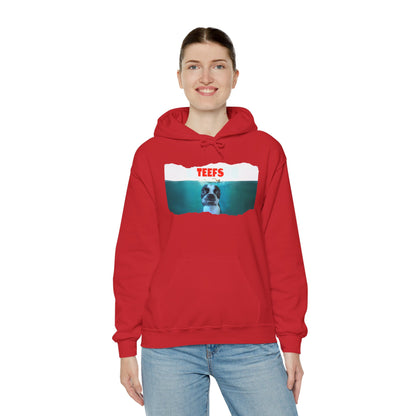 Teefs Unisex Pullover Hoodie: Sharky Style Splash