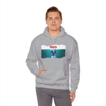 Teefs Unisex Pullover Hoodie: Sharky Style Splash
