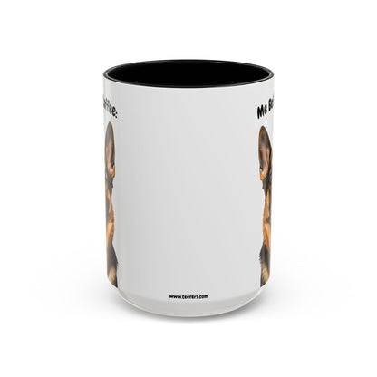 Funny German Shepherd Coffee Mug – Me Before Coffee / Me After Coffee – Cute Shepherd Teeth Design – Teefers Original