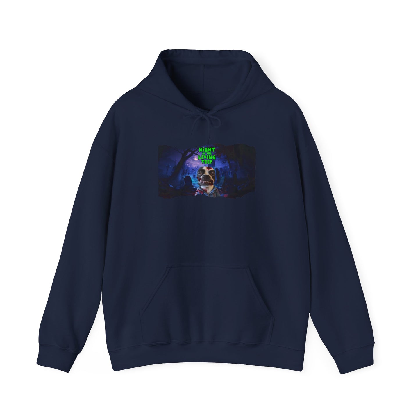Night of the Living Teef Unisex Pullover Hoodie: Cozy Zombie Comfort