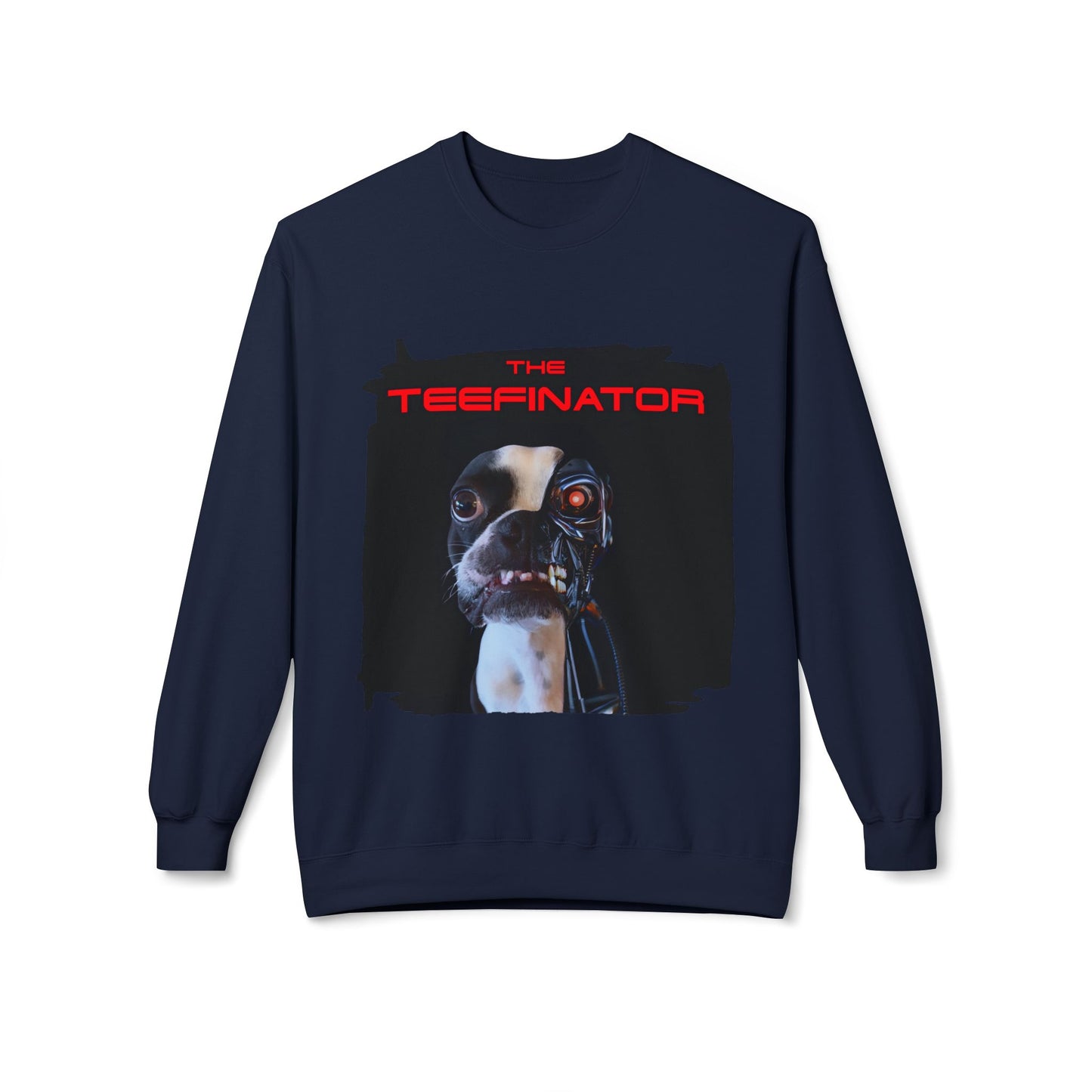 The Teefinator Crewneck Sweatshirt: Cybernetic Comfort
