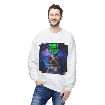 Night of the Living Teef Crewneck Sweatshirt: Zombie Comfort