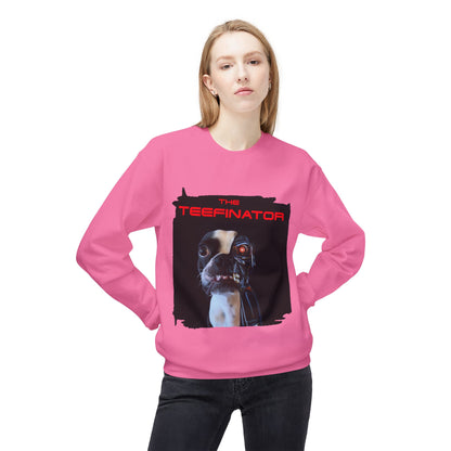 The Teefinator Crewneck Sweatshirt: Cybernetic Comfort